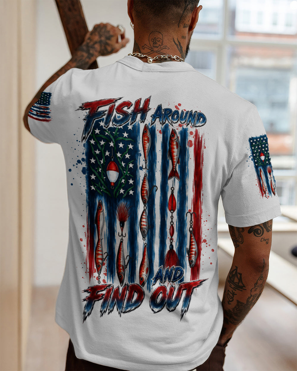 FISH AROUND AND FIND OUT FISHING ALL OVER PRINT - TLTW0106263