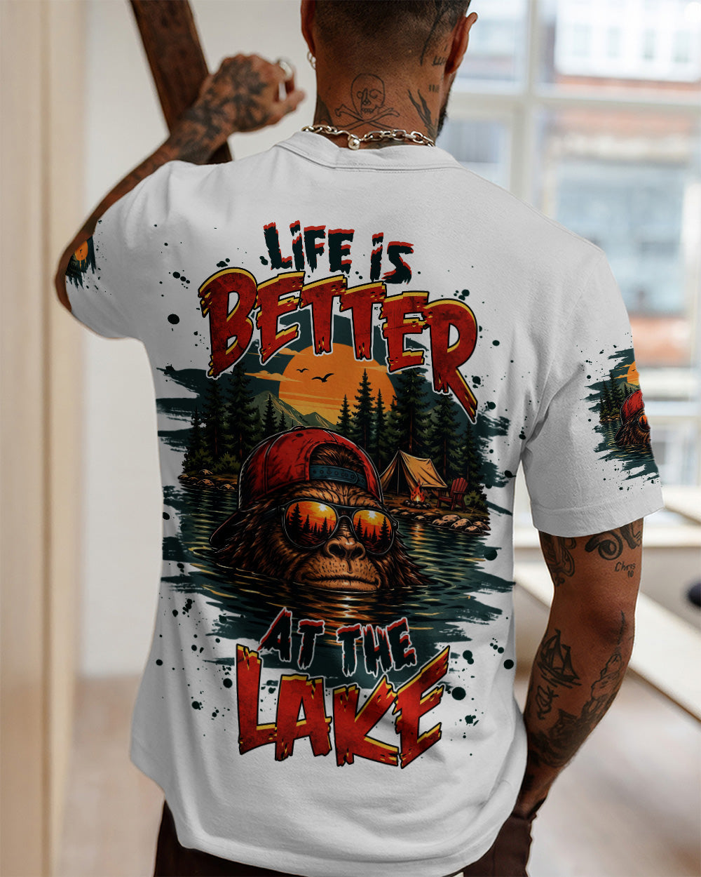 LIFE IS BETTER AT THE LAKE BIGFOOT ALL OVER PRINT   - TLHG2805263