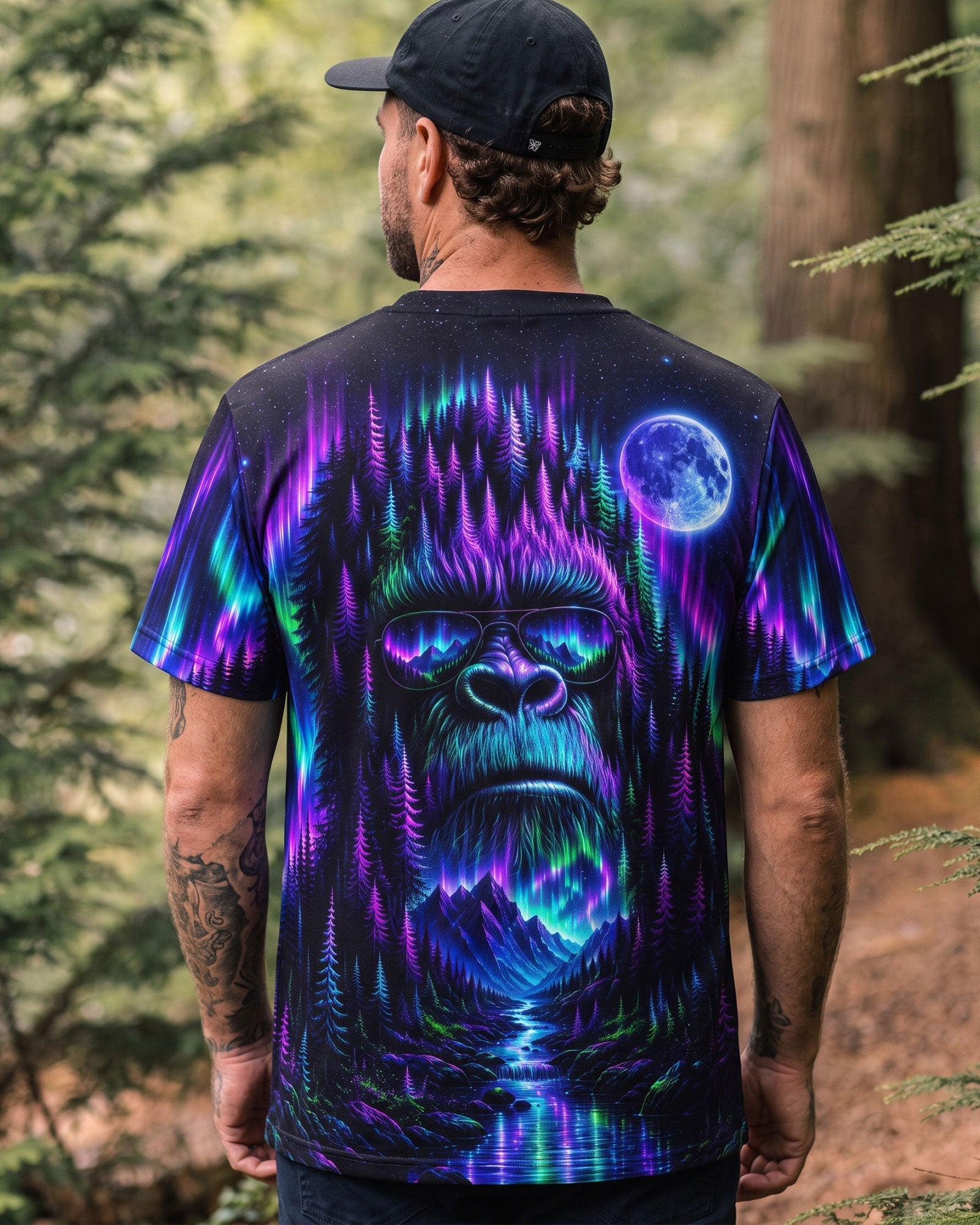 BIGFOOT WILDERNESS MOONLIT AURORA ALL OVER PRINT  - TLTW0807263