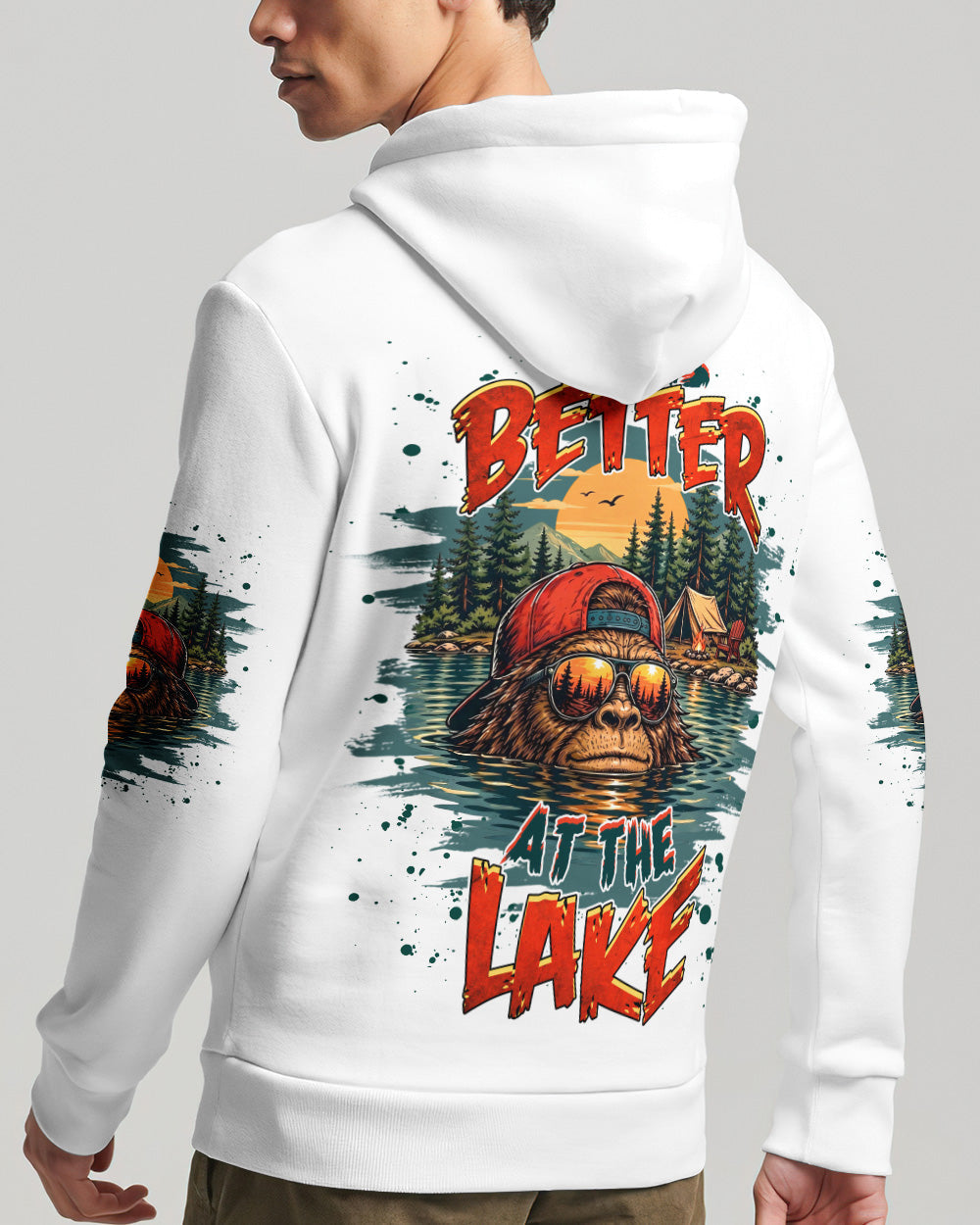 LIFE IS BETTER AT THE LAKE BIGFOOT ALL OVER PRINT   - TLHG2805263
