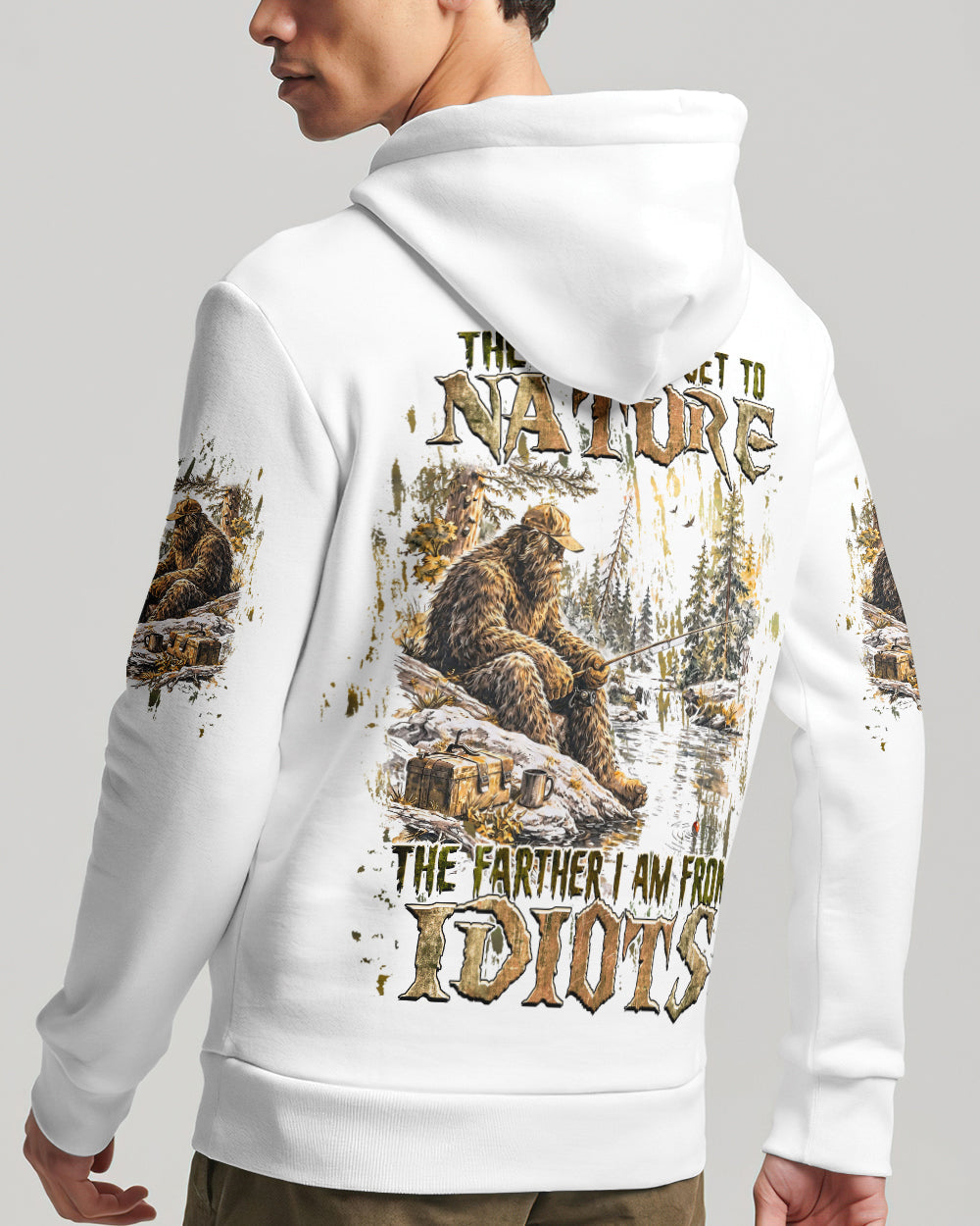 THE CLOSER I GET TO NATURE BIGFOOT ALL OVER PRINT - TLHG0506263