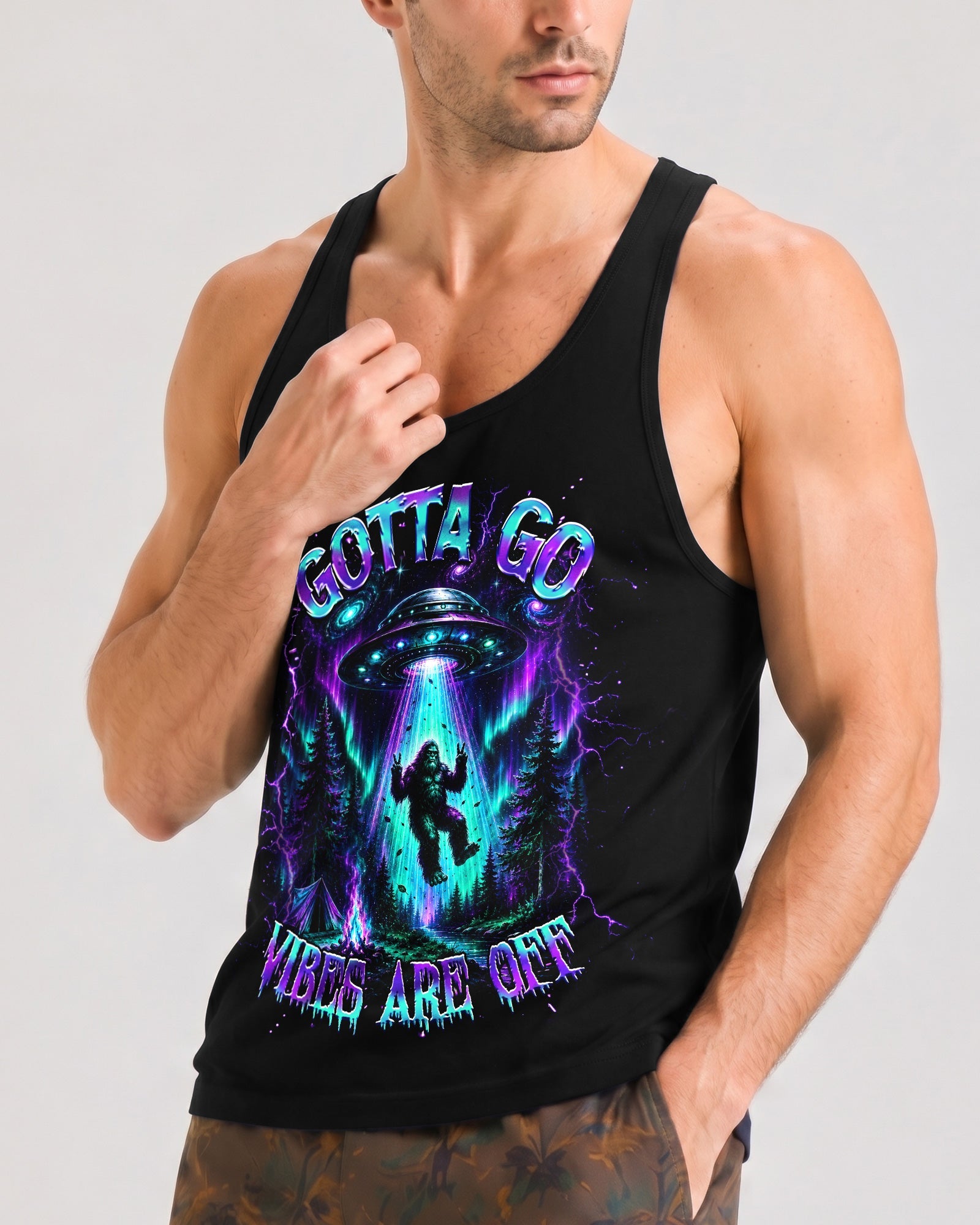 GOTTA GO VIBES ARE OFF BIGFOOT AURORA ALL OVER PRINT  - TLHG2306262