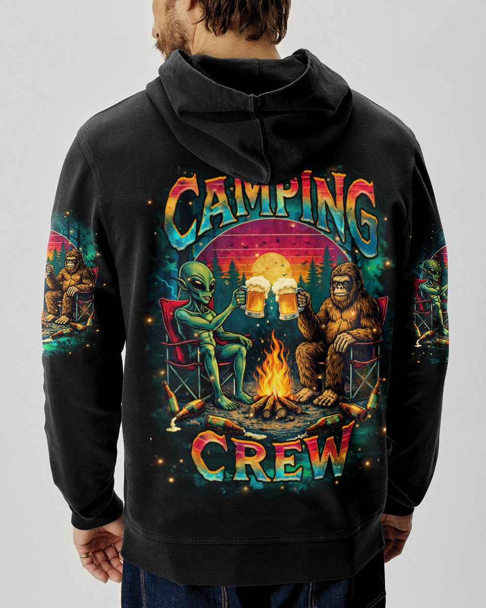CAMPING CREW ALIEN BIGFOOT  ALL OVER PRINT - TLHN0604263