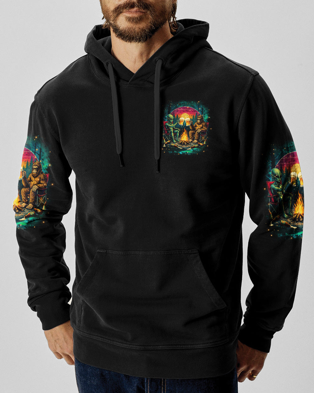 CAMPING CREW ALIEN BIGFOOT  ALL OVER PRINT - TLHN0604263