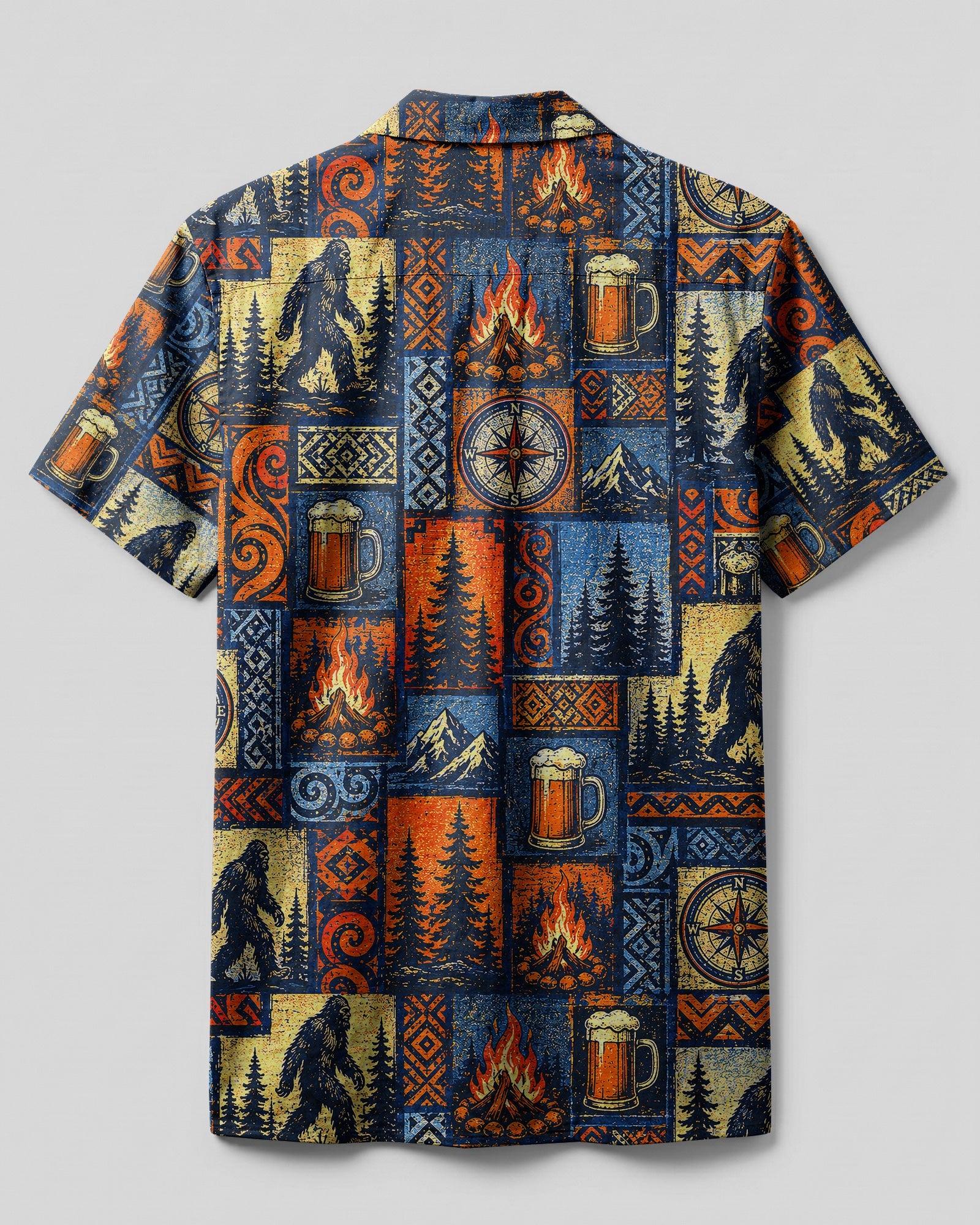 BIGFOOT WILDERNESS COMPASS VINTAGE  PATCHWORK CAMP SHIRT  - TLNT1507261