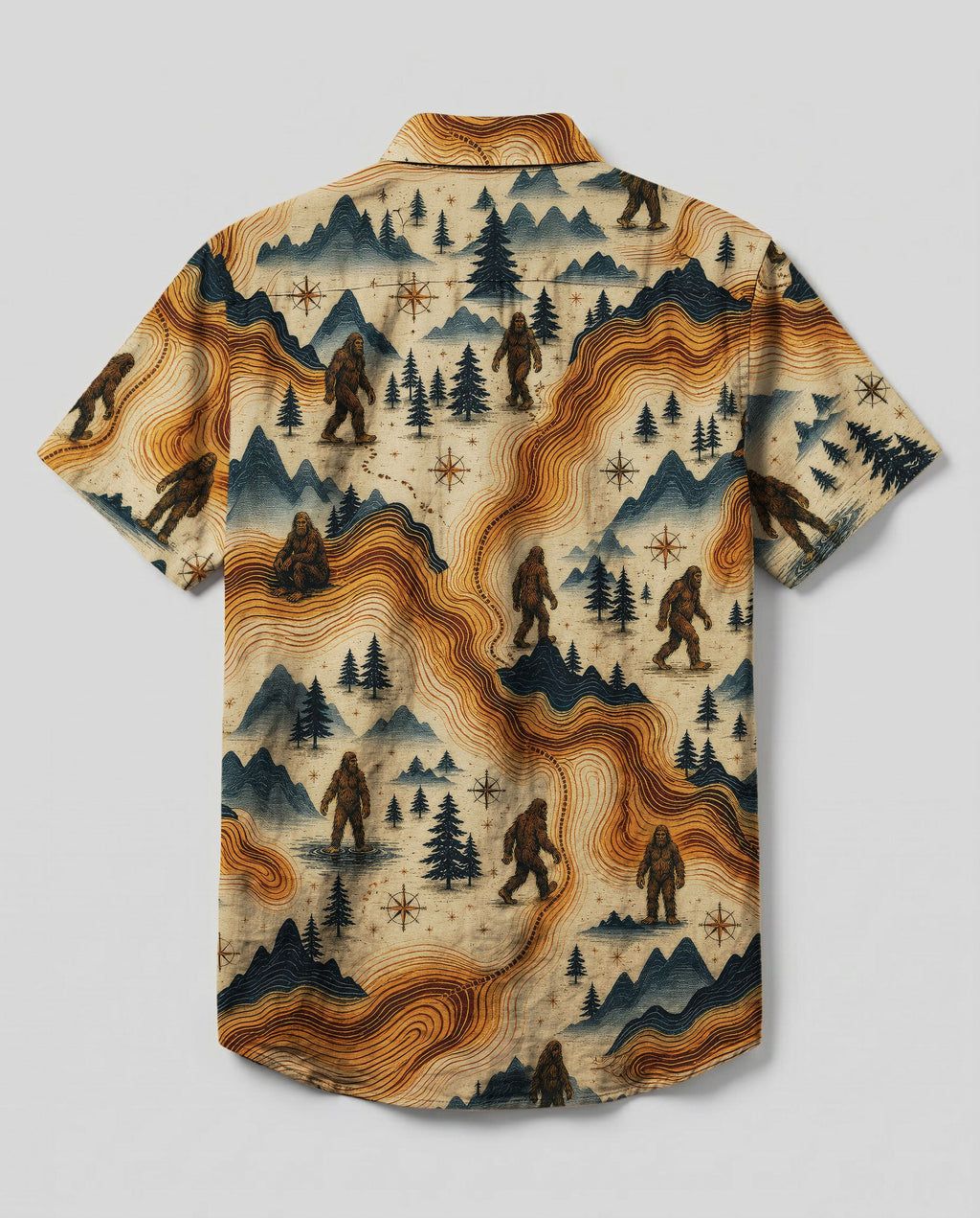 BIGFOOT VINTAGE LANDSCAPE BUTTON-DOWN COLLAR SHIRT   - TLNO3005261