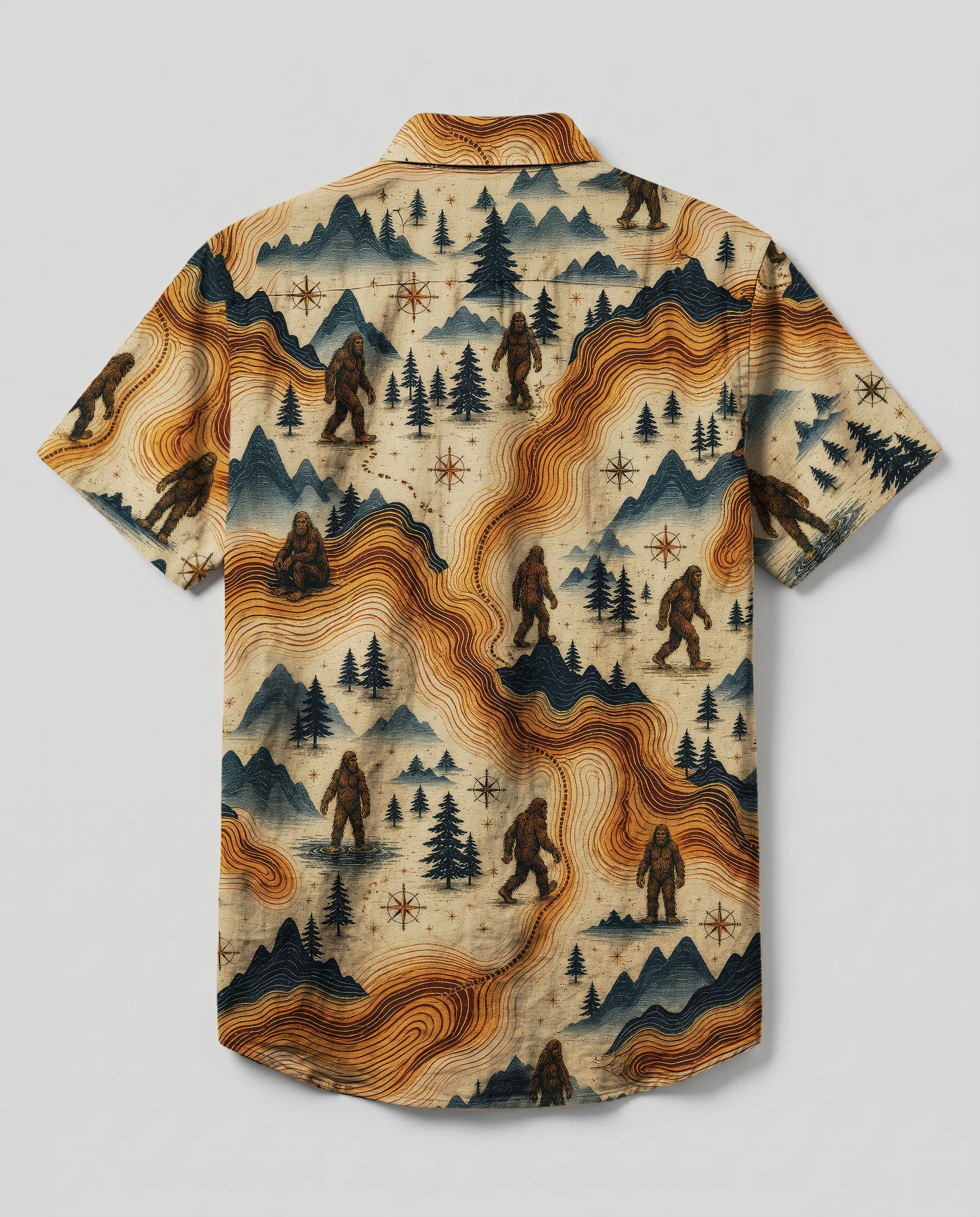 BIGFOOT VINTAGE LANDSCAPE BUTTON-DOWN COLLAR SHIRT   - TLNO3005261