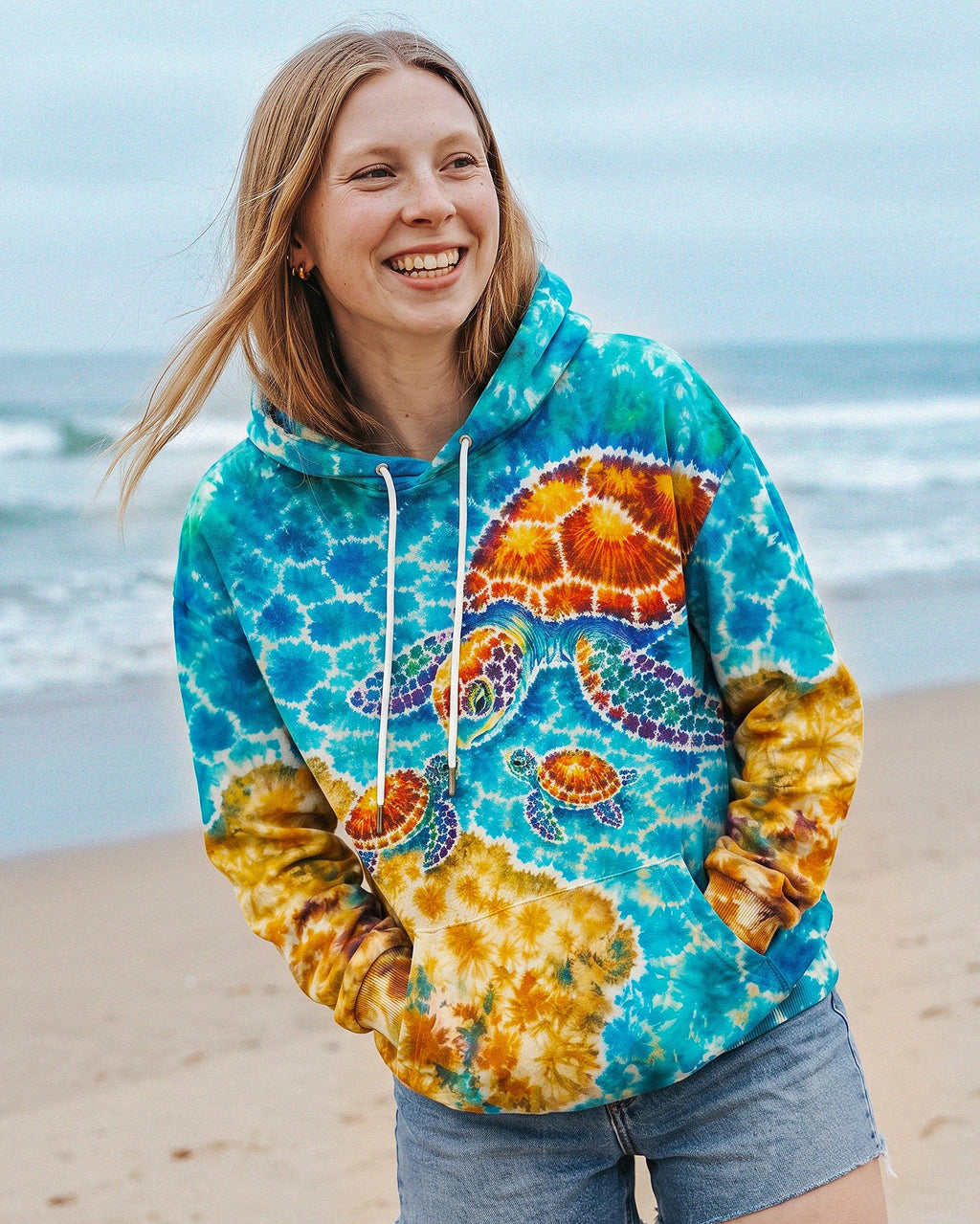 SEA TURTLES BY THE SHORE  BURST ALL OVER PRINT  - TLNO2606262