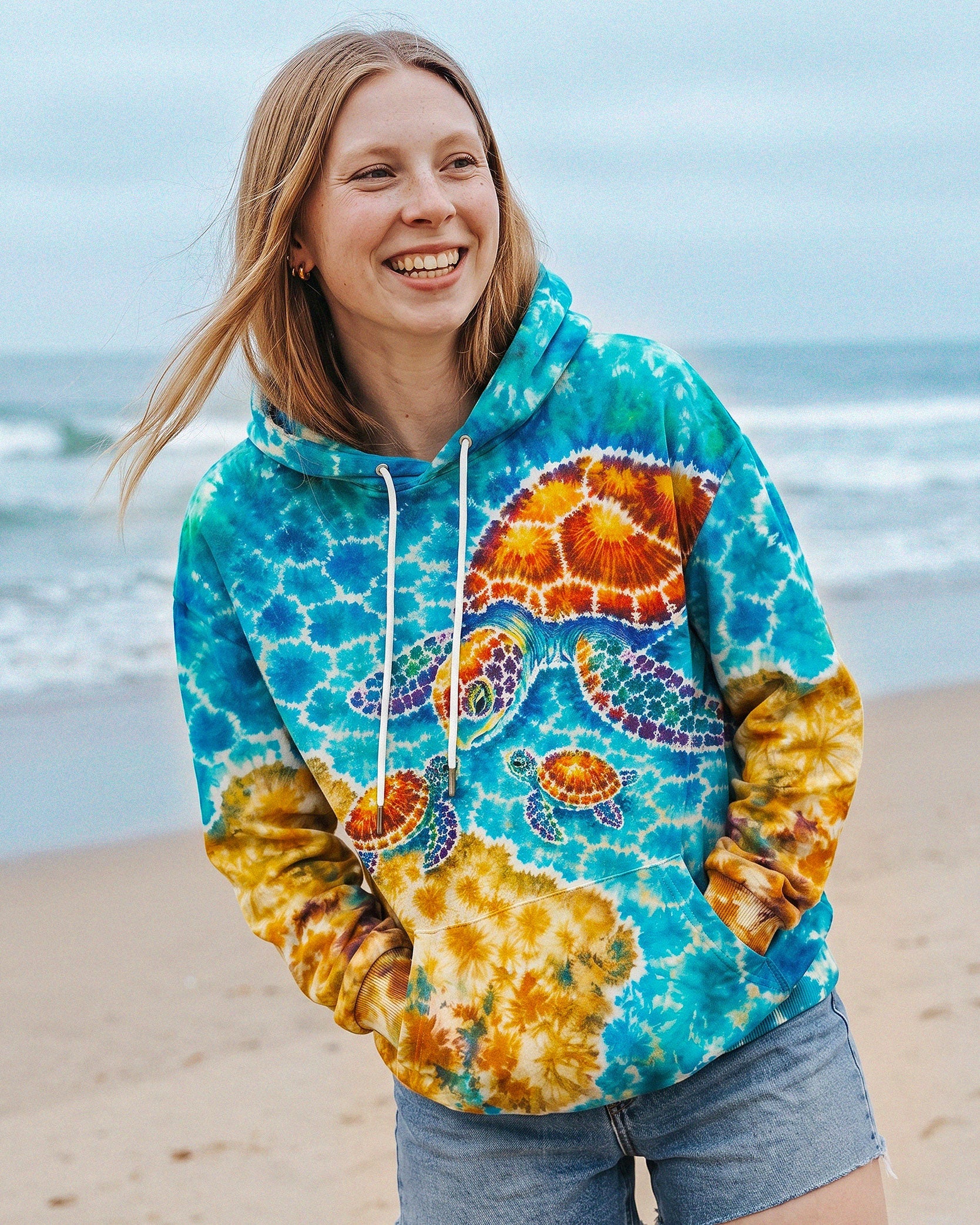 SEA TURTLES BY THE SHORE  BURST ALL OVER PRINT  - TLNO2606262