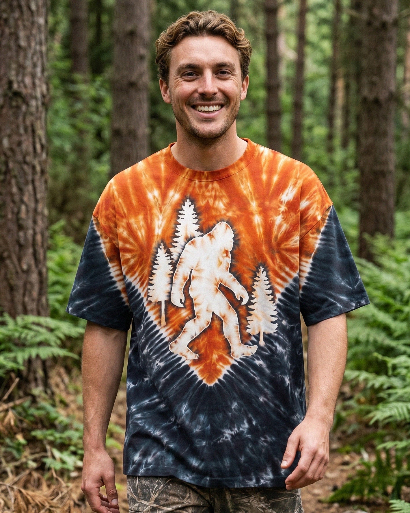 BIGFOOT FOREST VINTAGE V PATTERN ALL OVER PRINT - TLNO2306261