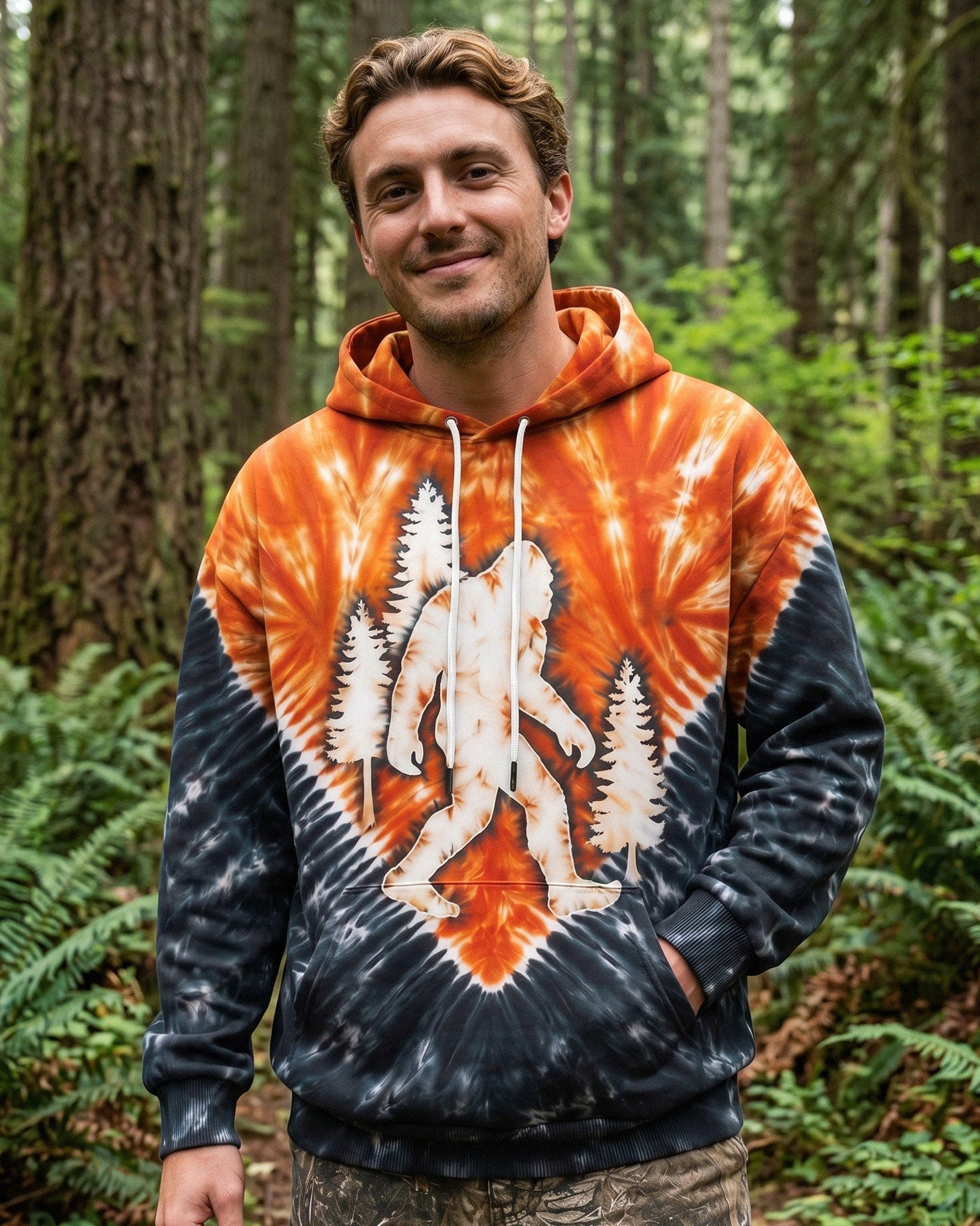 BIGFOOT FOREST VINTAGE V PATTERN ALL OVER PRINT - TLNO2306261