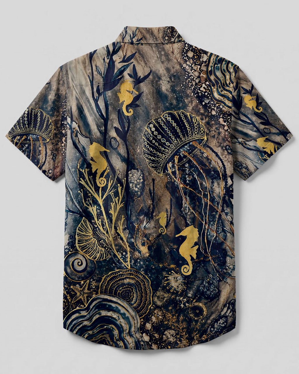 JELLYFISH UNDERSEA BUTTON-DOWN COLLAR SHIRT   - TLTW1706262