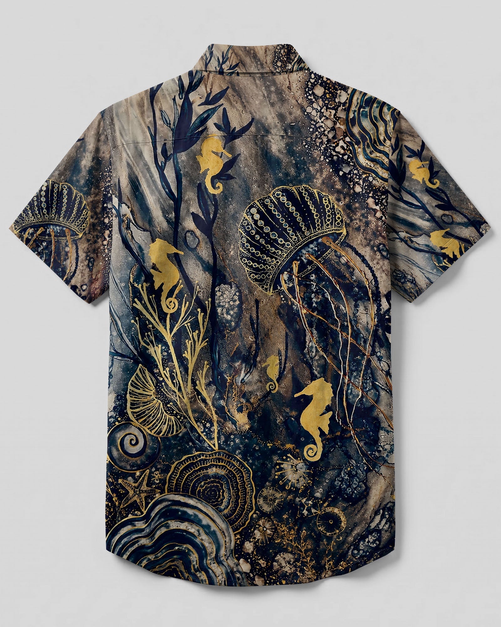 JELLYFISH UNDERSEA BUTTON-DOWN COLLAR SHIRT   - TLTW1706262