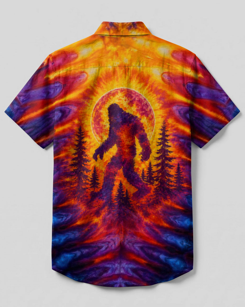 BIGFOOT UNDER MOON BUTTON-DOWN COLLAR SHIRT  - TLTW2906262