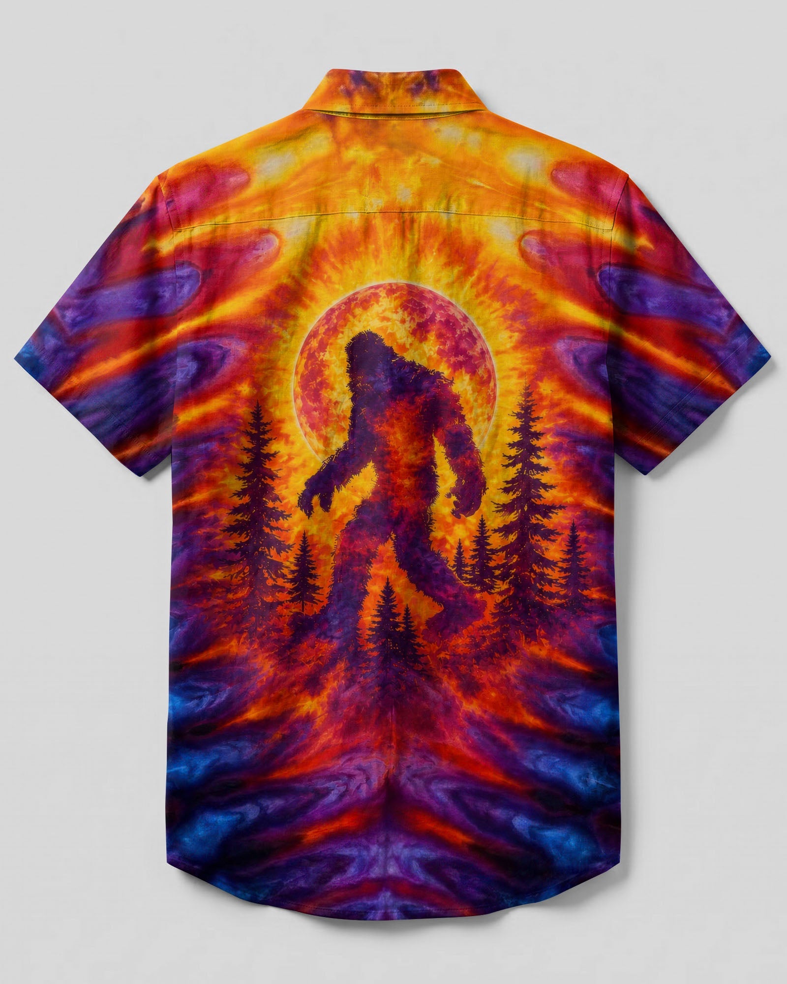BIGFOOT UNDER MOON BUTTON-DOWN COLLAR SHIRT  - TLTW2906262