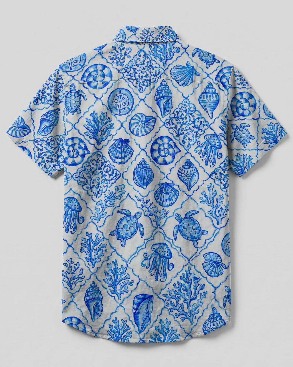 OCEAN LIFE SEAMLESS BUTTON-DOWN COLLAR  SHIRT  - TLTW0307263