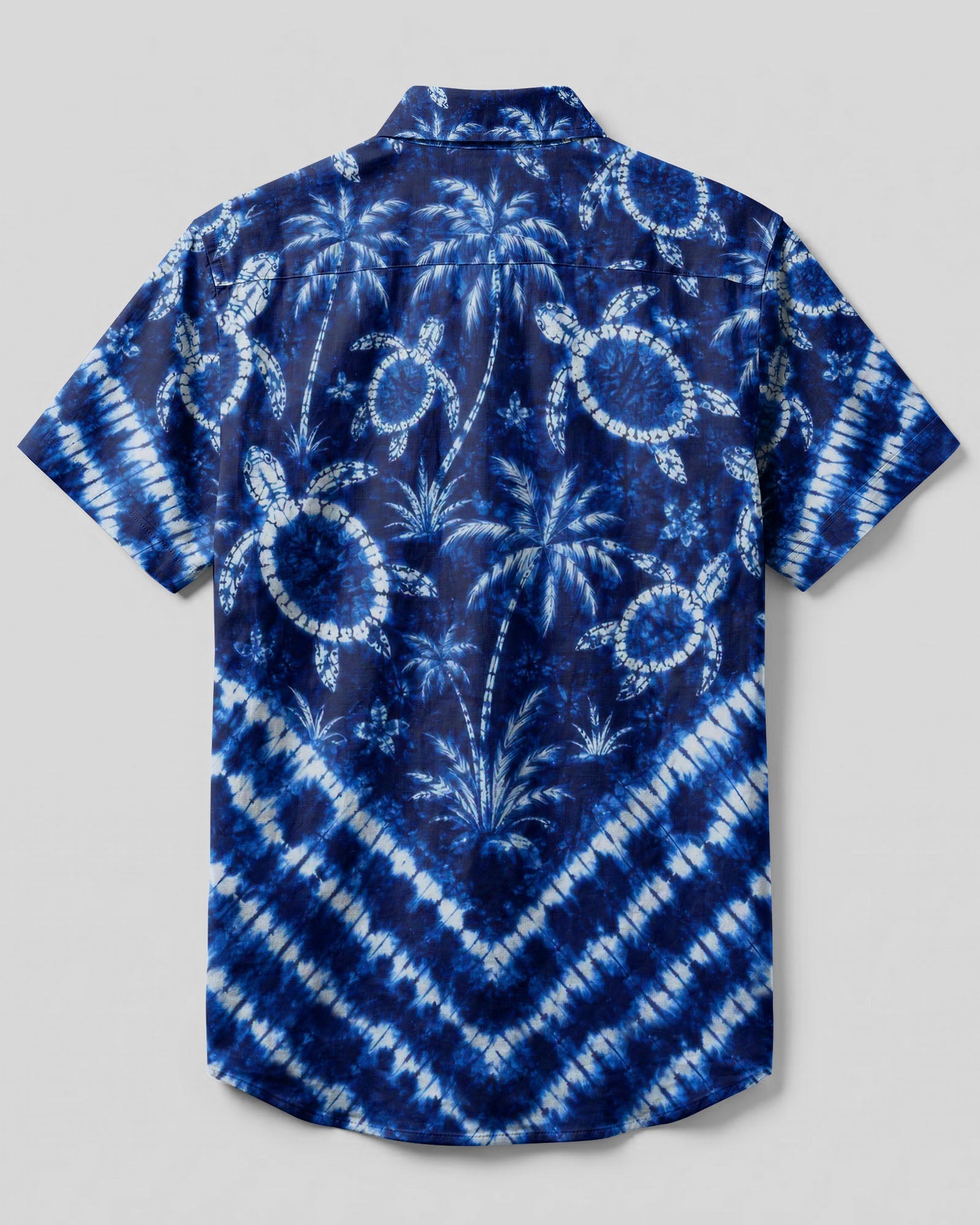 TROPICAL TURTLE V PATTERN BUTTON-DOWN COLLAR SHIRT  - TLTW3006262