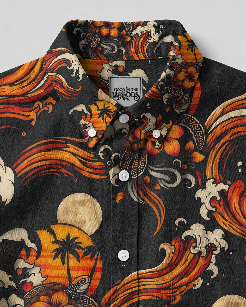 SEA TURTLE SUNSET BUTTON-DOWN COLLAR SHIRT  - TLTW29062610