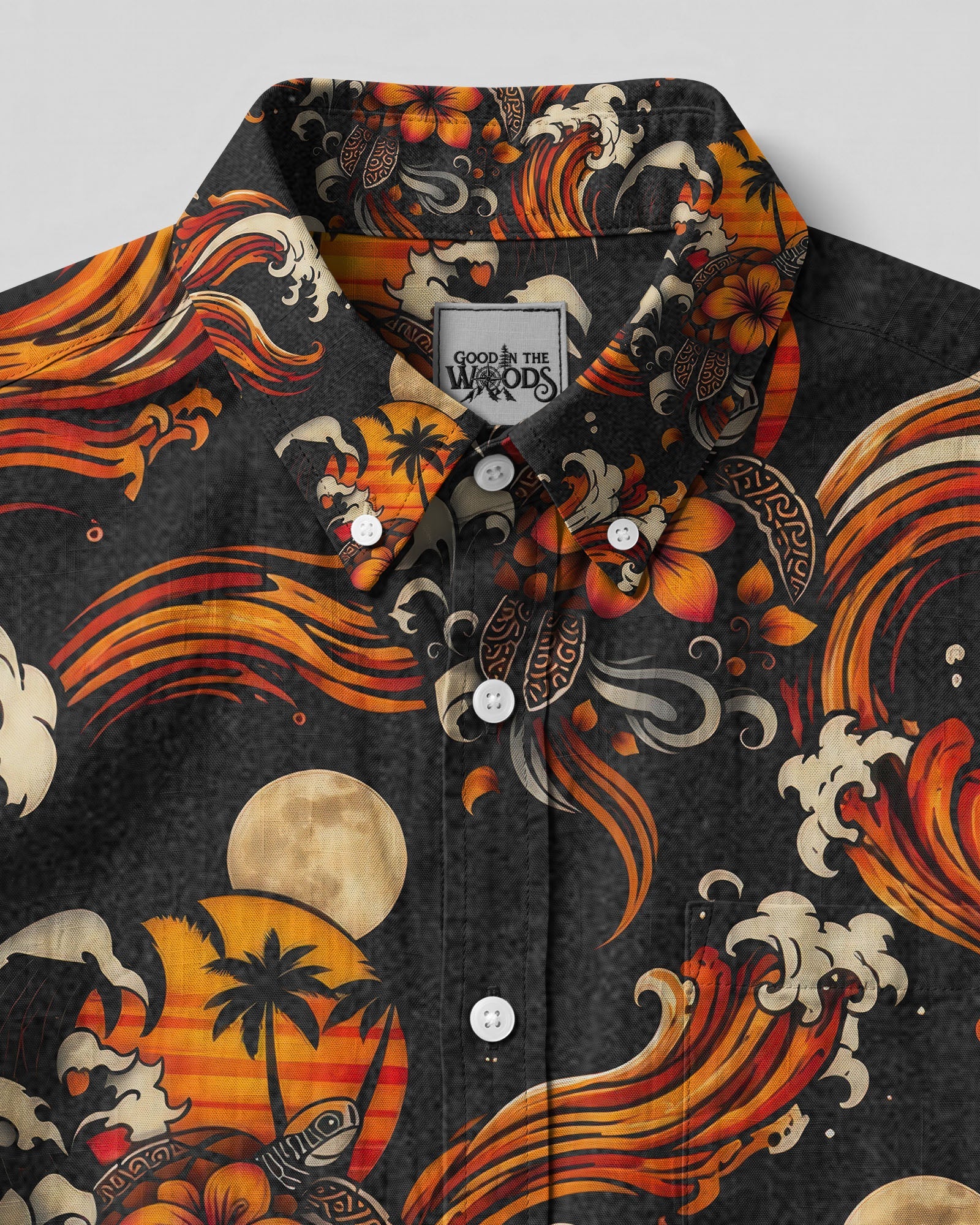 SEA TURTLE SUNSET BUTTON-DOWN COLLAR SHIRT  - TLTW29062610
