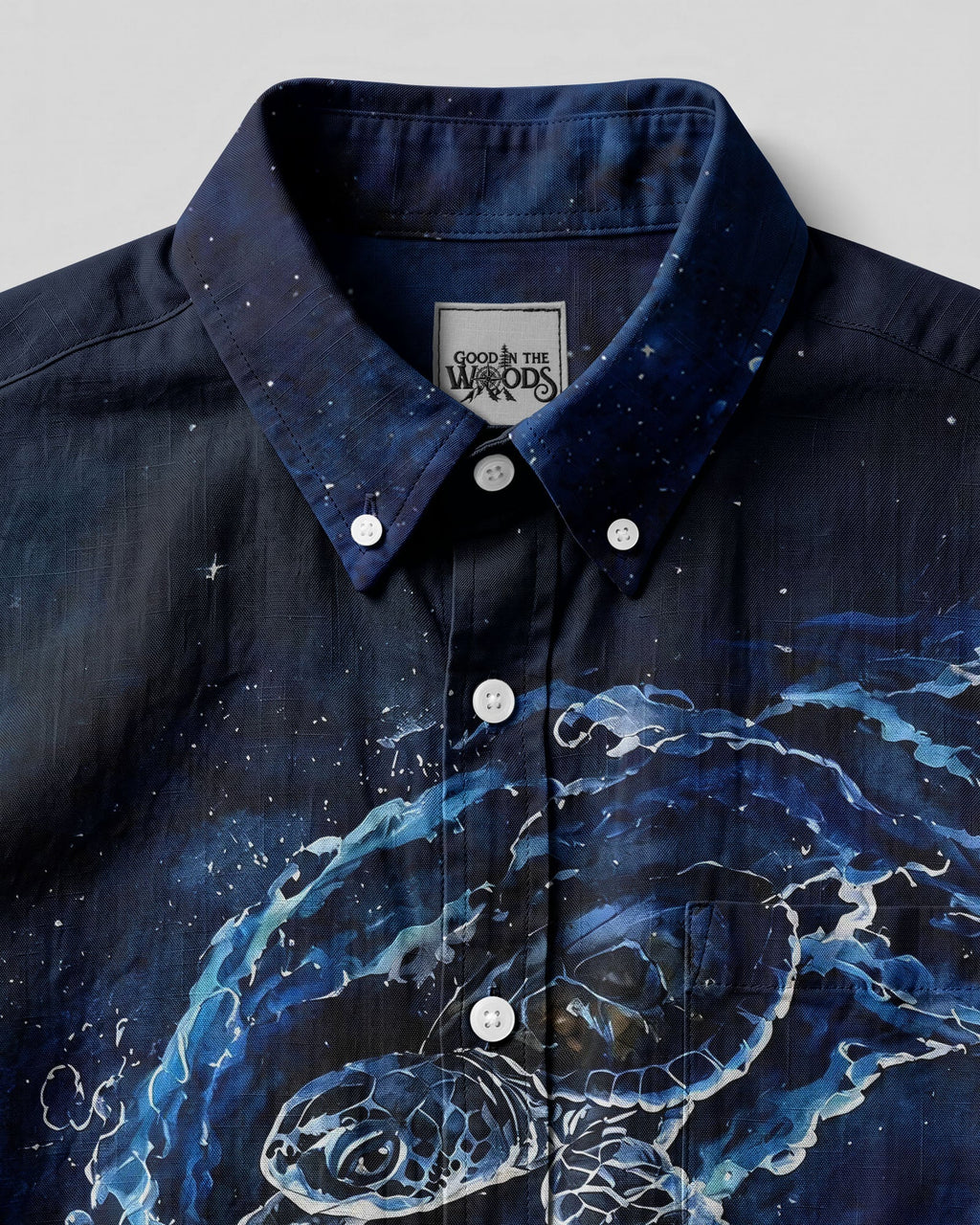 SEA TURTLE IN WAVES UNDERSEA BUTTON-DOWN COLLAR SHIRT -TLHG1706265