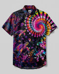 NEON OCEAN WONDERLAND TURTLE BUTTON-DOWN COLLAR SHIRT - TLTW1806262