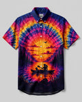 KAYAK LAKE DAY WITH DOG SUNSET BUTTON-DOWN COLLAR SHIRT - TLHG2406265