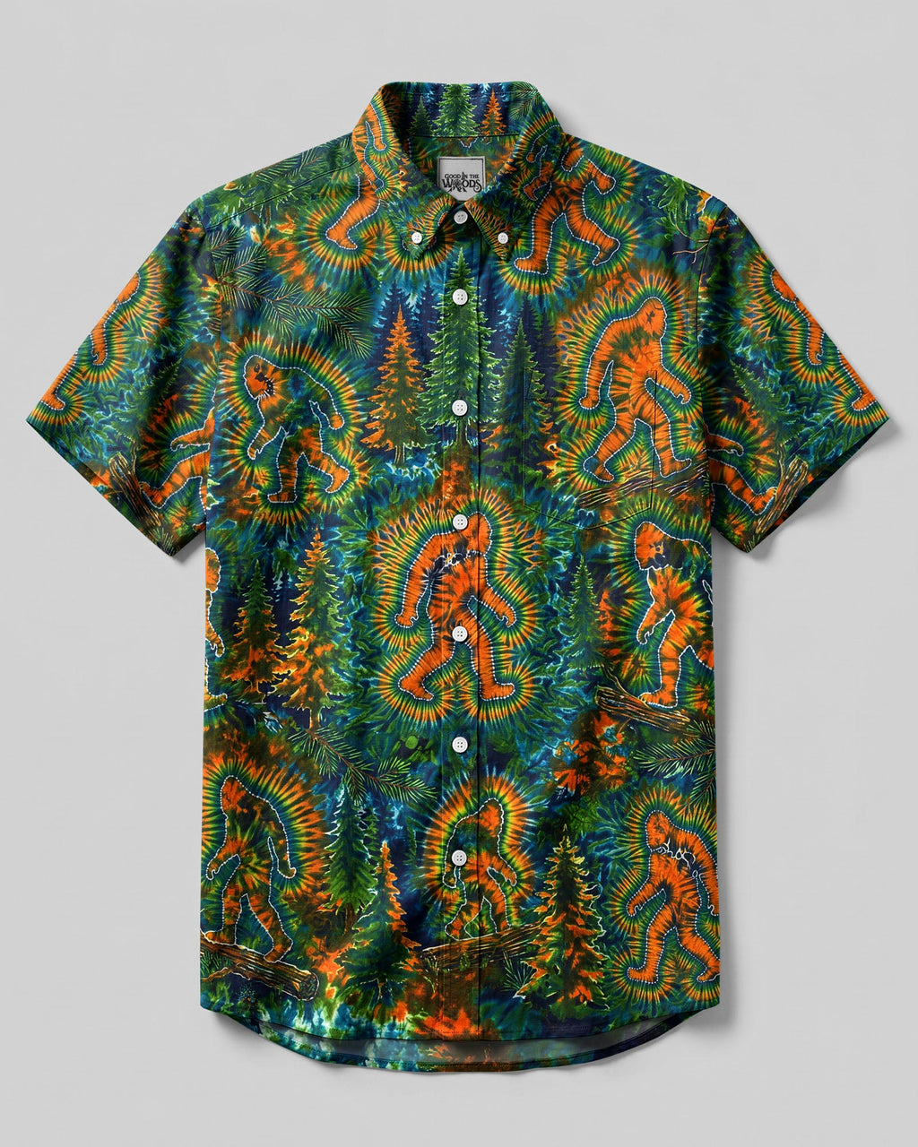 BIGFOOT FOREST SWIRL BUTTON-DOWN COLLAR SHIRT - TLHG2206262
