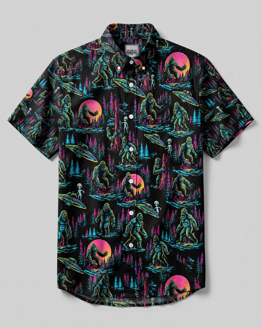 UFO BIGFOOT BUTTON-DOWN COLLAR SHIRT  - TLHG0406262