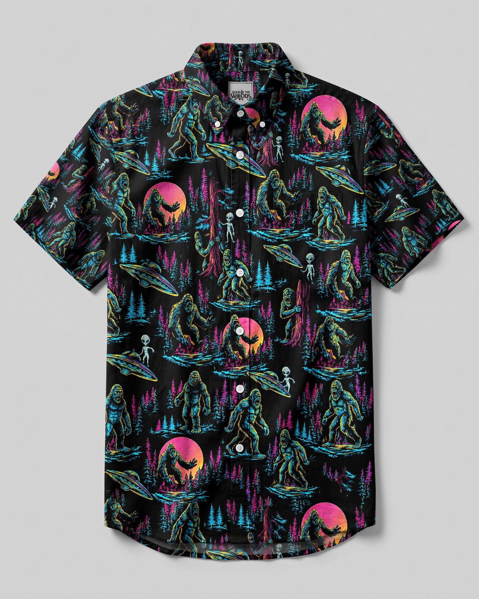 UFO BIGFOOT BUTTON-DOWN COLLAR SHIRT  - TLHG0406262