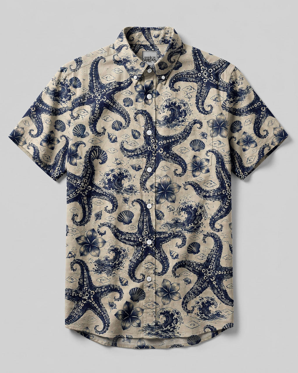 STARFISH NAUTICAL BUTTON-DOWN COLLAR SHIRT  - TLHG1606265