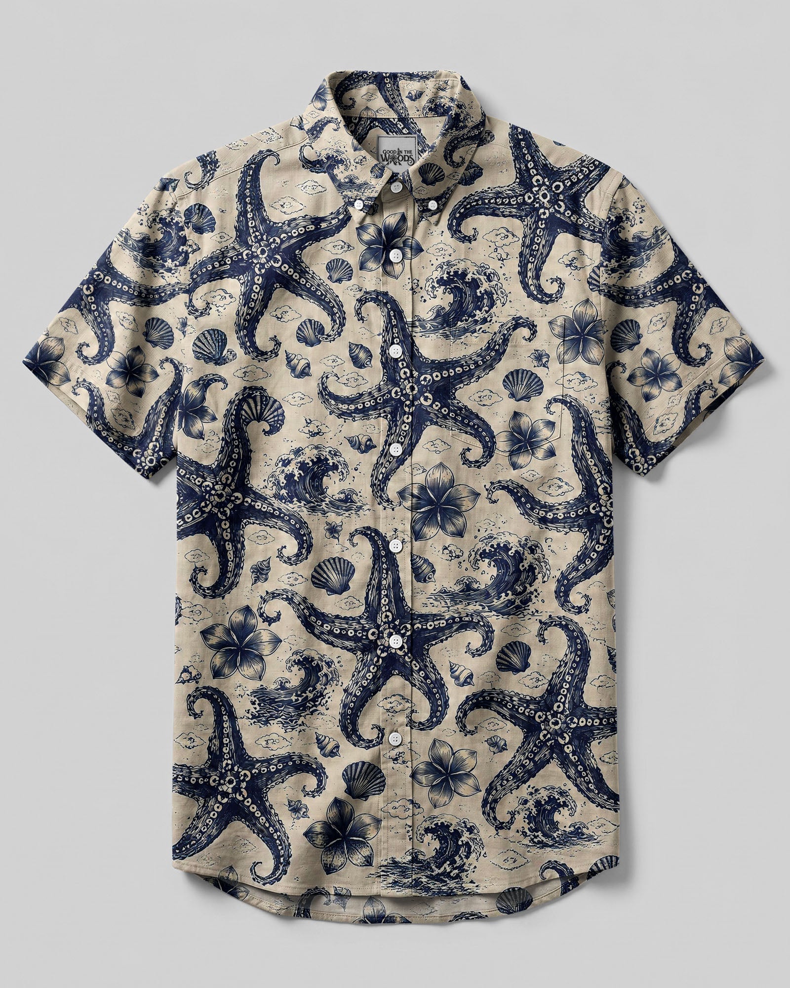 STARFISH NAUTICAL BUTTON-DOWN COLLAR SHIRT  - TLHG1606265
