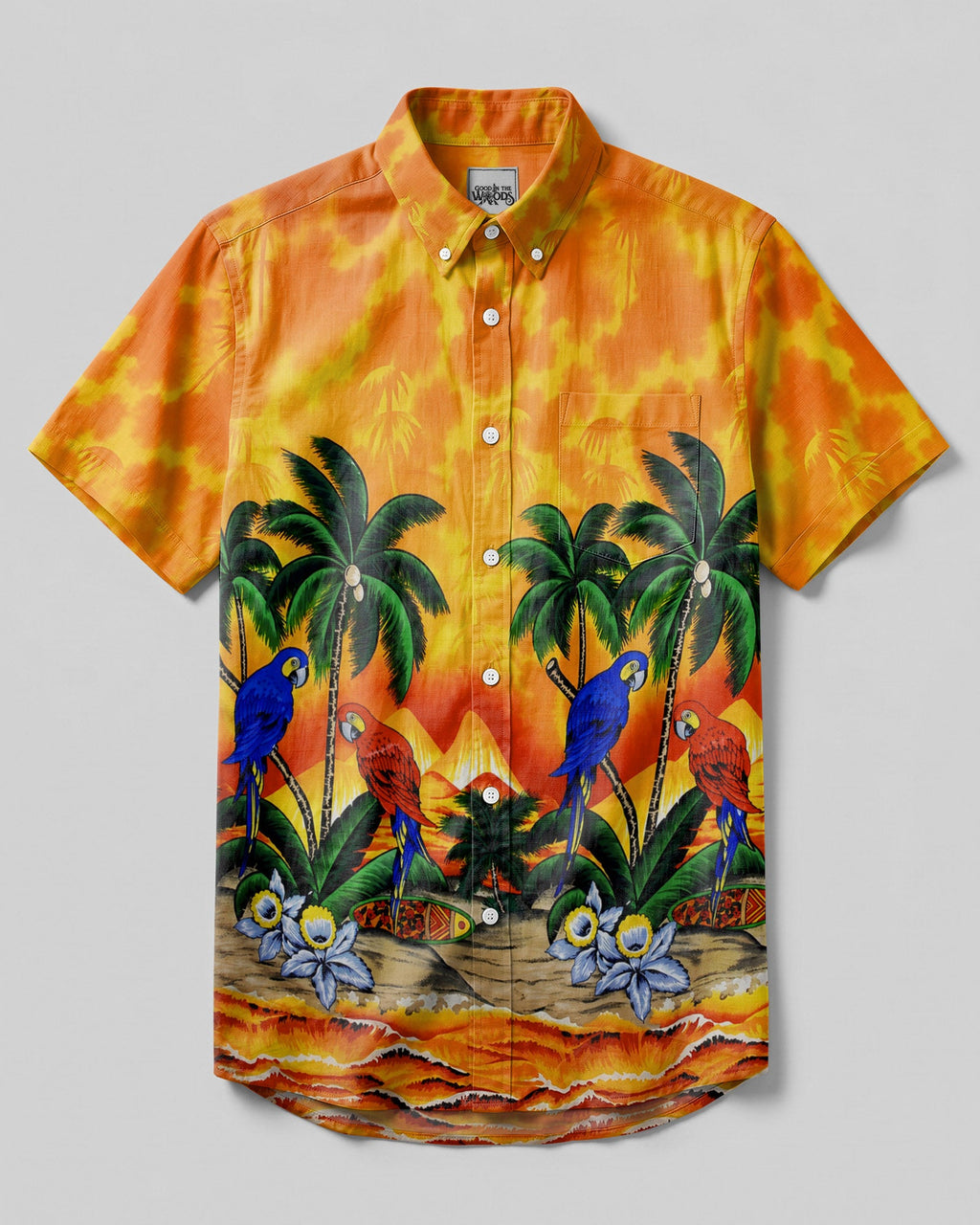 PARROT ISLAND TROPICAL BUTTON-DOWN COLLAR  SHIRT - TLHN1706262