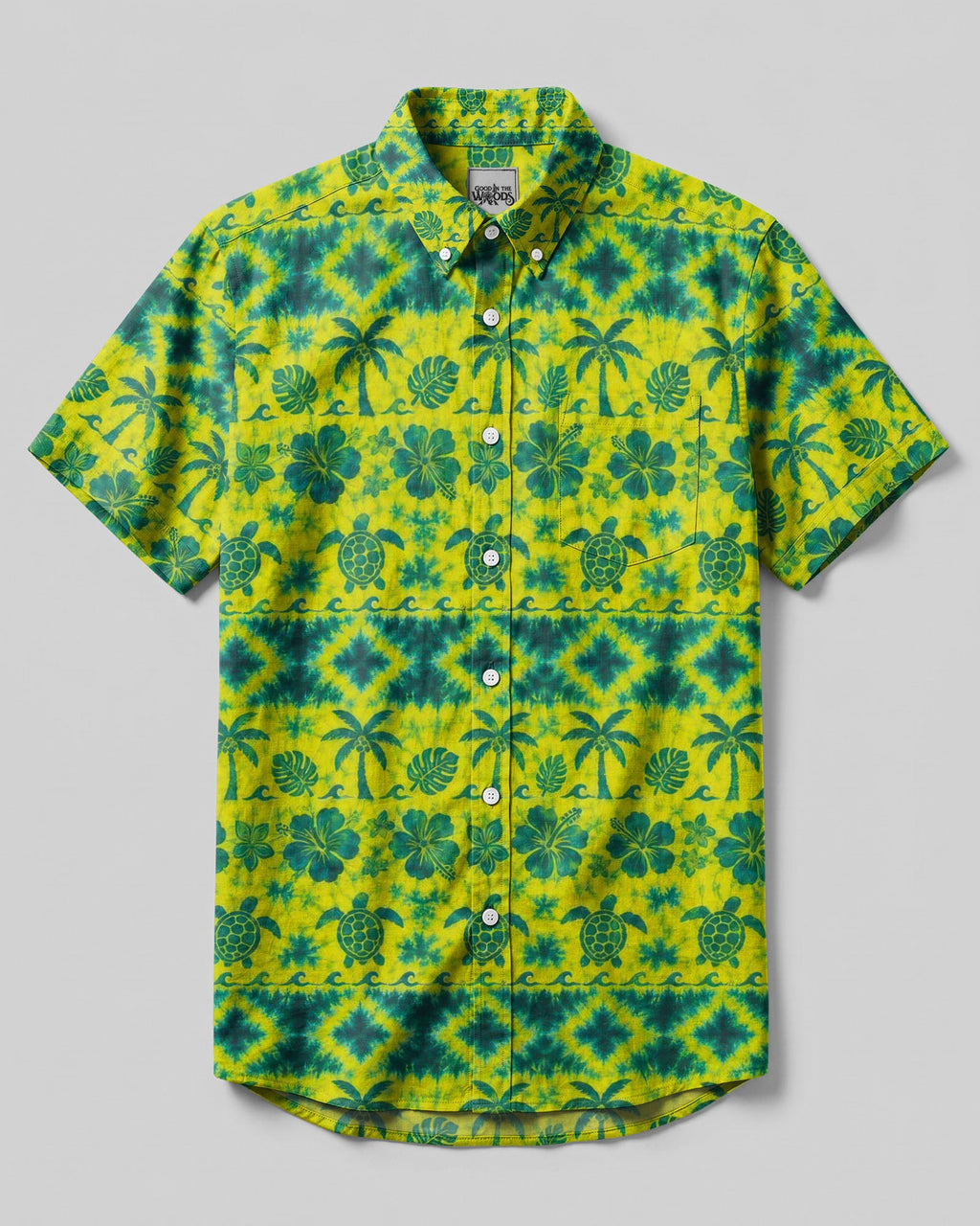 ALOHA TURTLE STRIPE BUTTON-DOWN COLLAR  SHIRT  - TLTW0307267