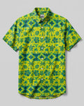 ALOHA TURTLE STRIPE BUTTON-DOWN COLLAR  SHIRT  - TLTW0307267