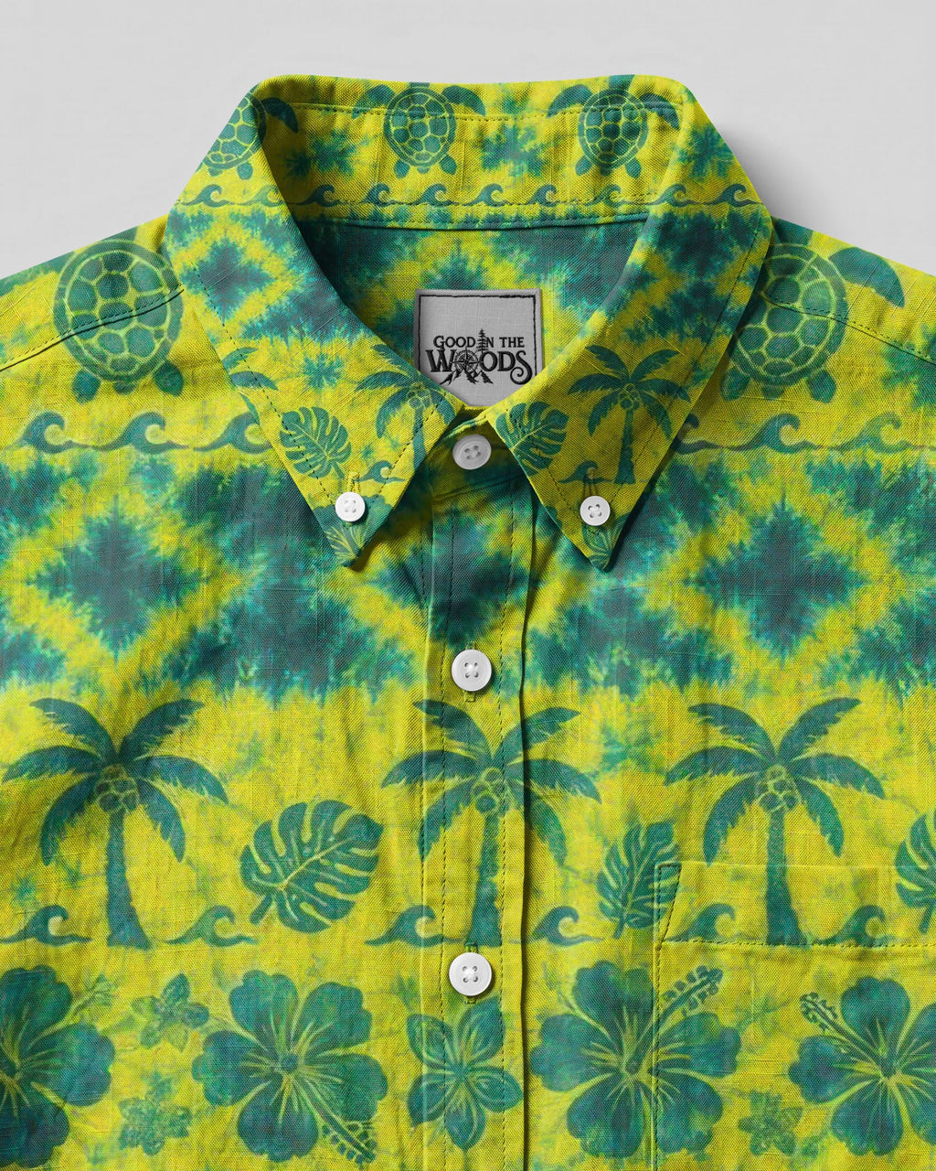 ALOHA TURTLE STRIPE BUTTON-DOWN COLLAR  SHIRT  - TLTW0307267