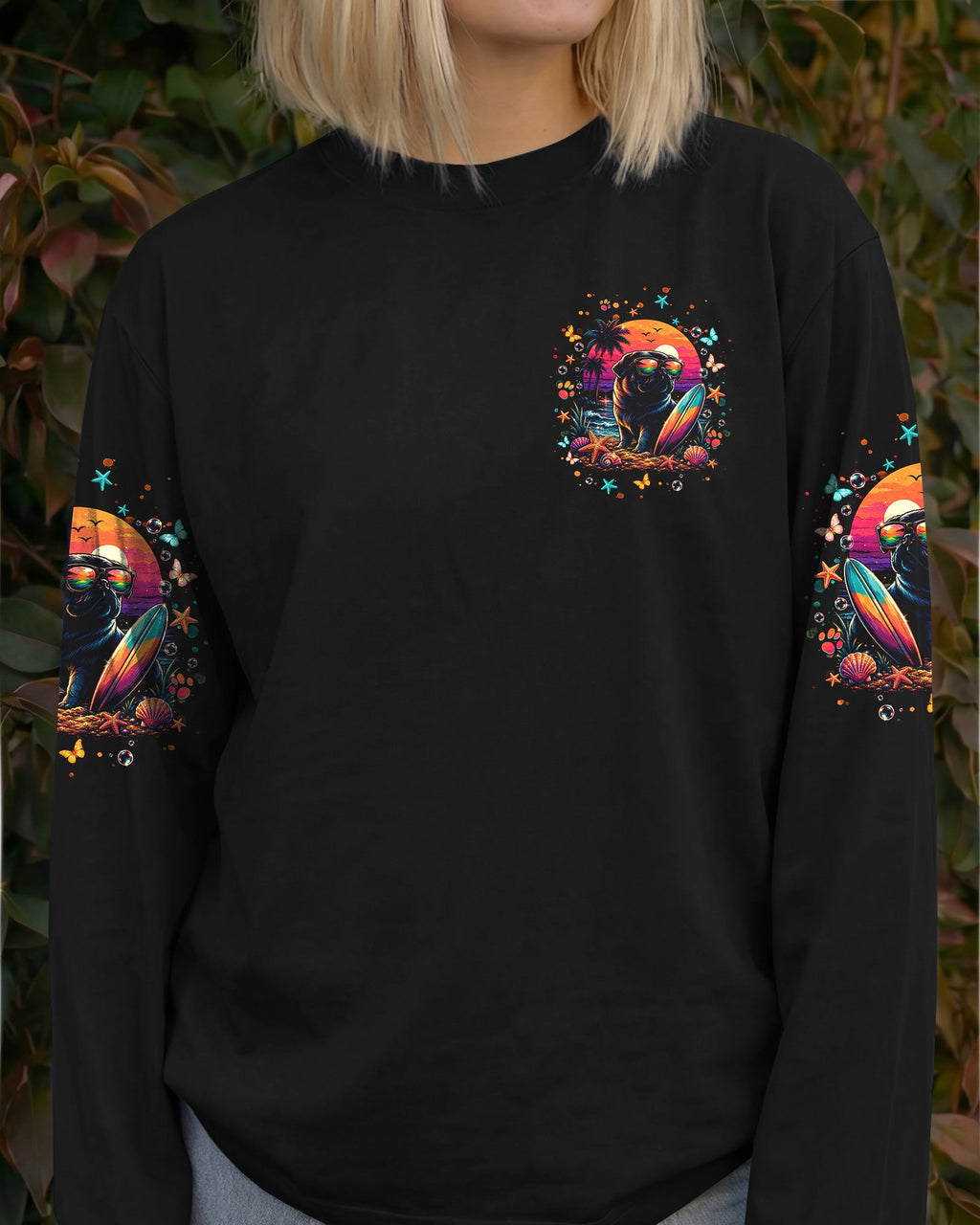 SMELL THE SEA FEEL THE BREEZE PUG DOG ALL OVER PRINT - TLNT1706263