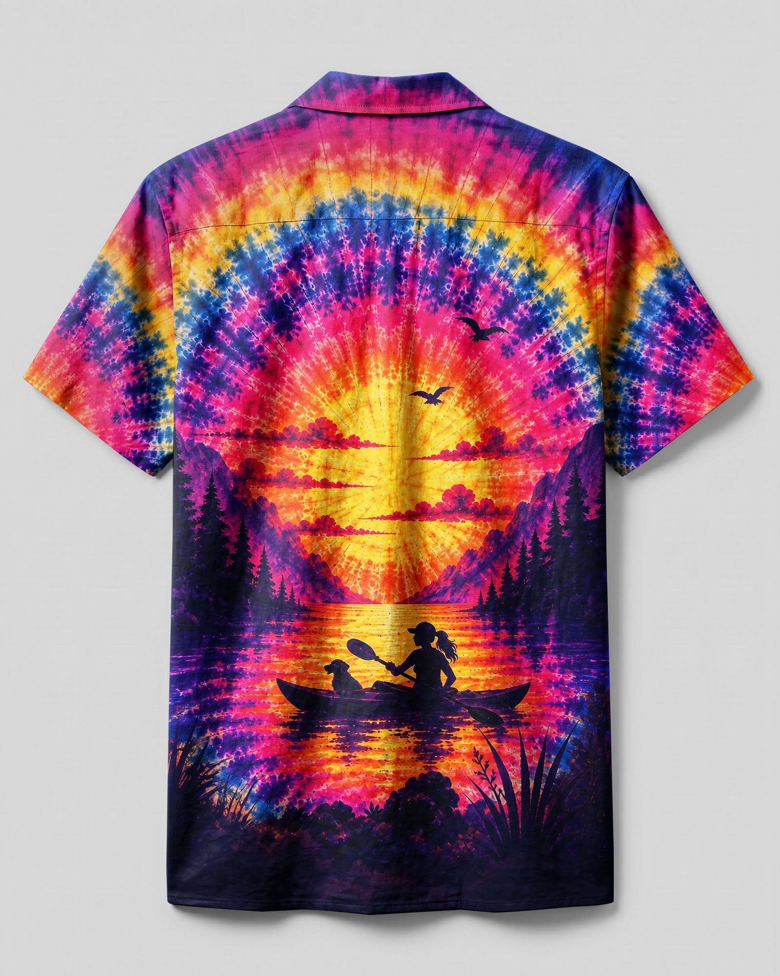 KAYAK LAKE DAY WITH DOG SUNSET CAMP SHIRT - TLHG2406264