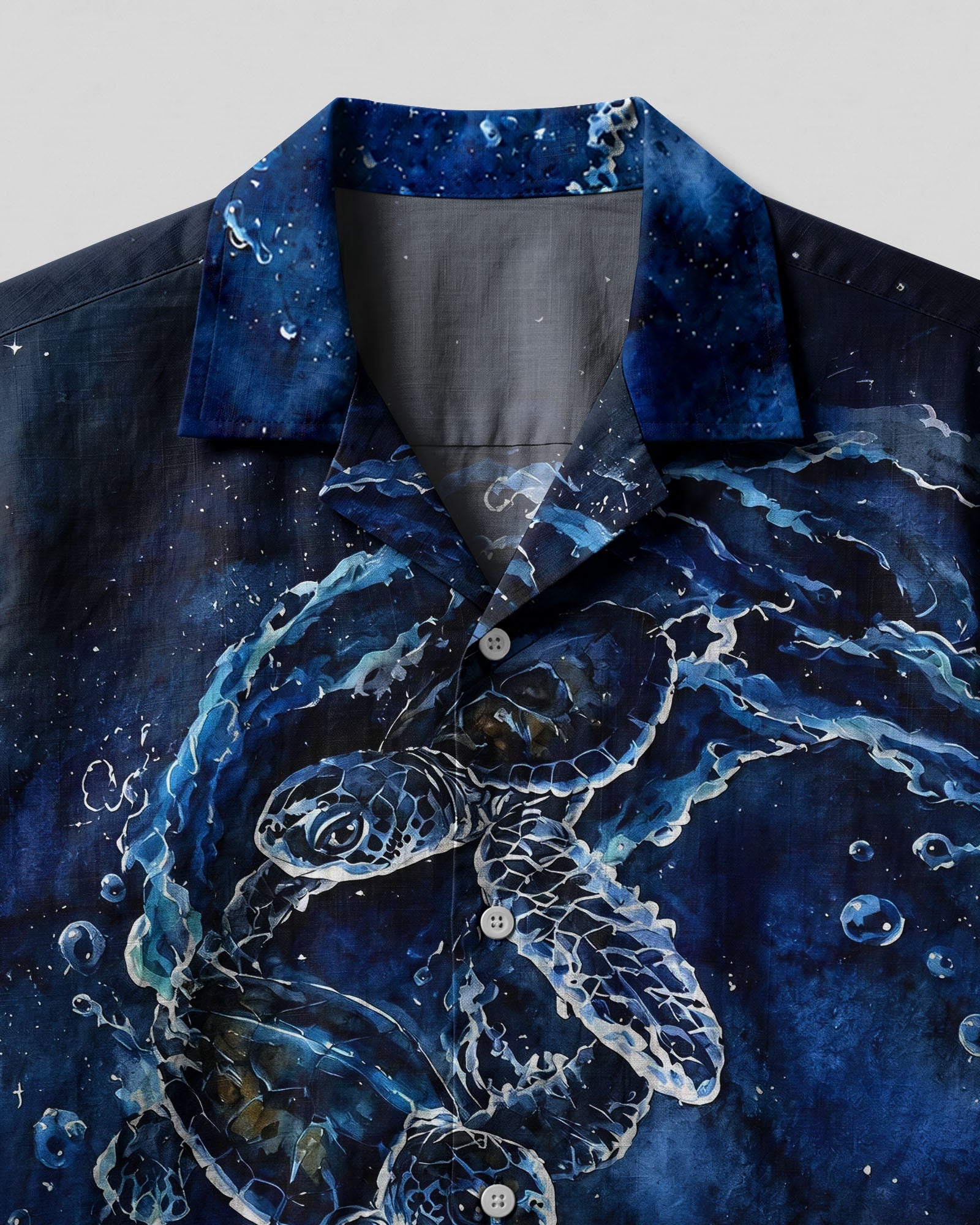 SEA TURTLE IN WAVES UNDERSEA CAMP SHIRT    - TLHG1706264