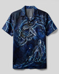 SEA TURTLE IN WAVES UNDERSEA CAMP SHIRT    - TLHG1706264