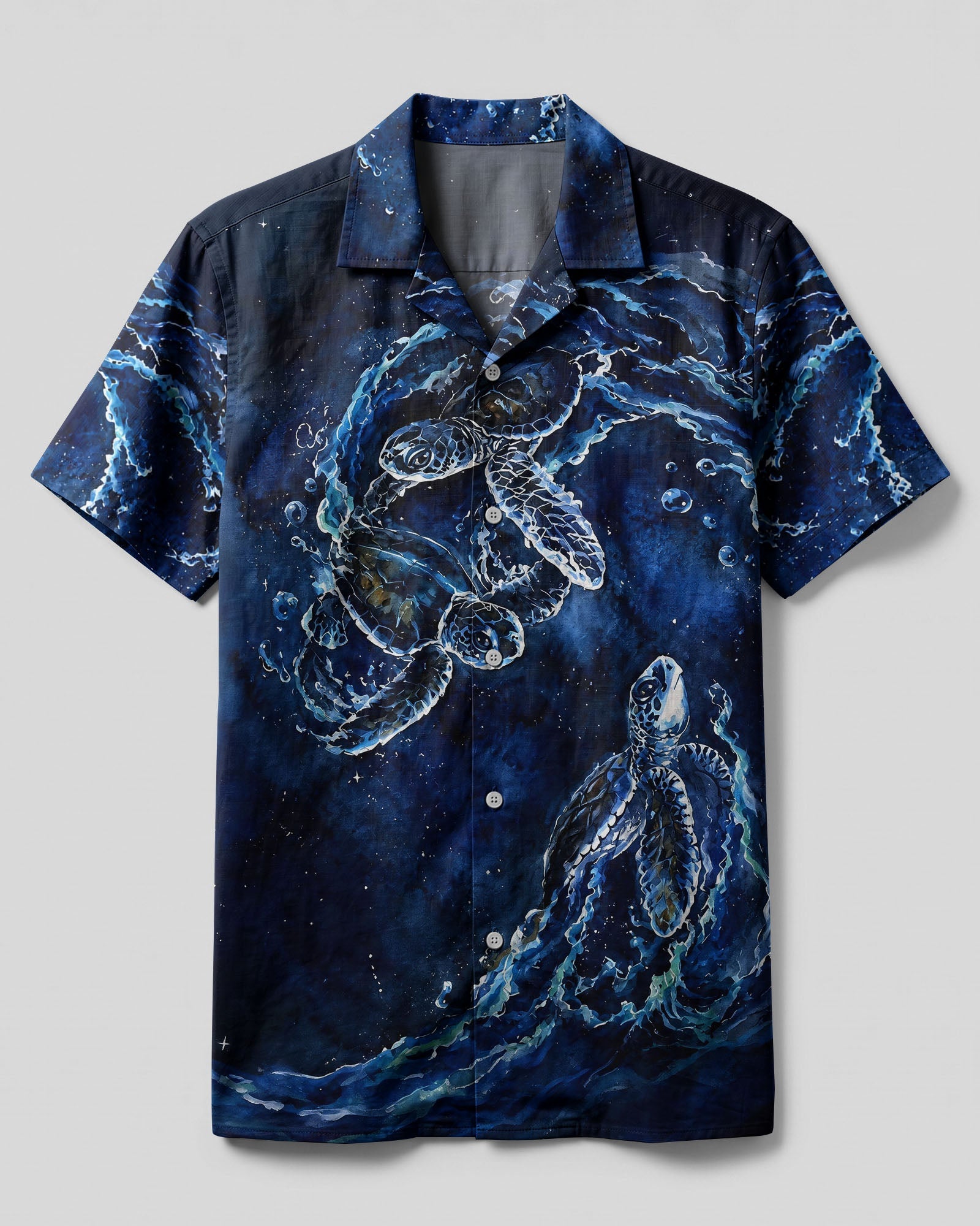 SEA TURTLE IN WAVES UNDERSEA CAMP SHIRT    - TLHG1706264