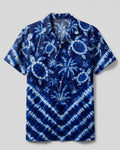 TROPICAL TURTLE V PATTERN CAMP SHIRT  - TLTW3006261