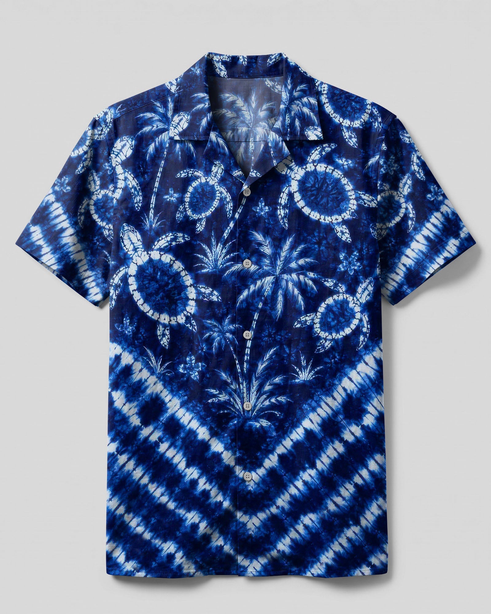 TROPICAL TURTLE V PATTERN CAMP SHIRT  - TLTW3006261