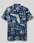 VINTAGE TROPICAL FLORIDA PATTERN CAMP SHIRT - TLTW2406263