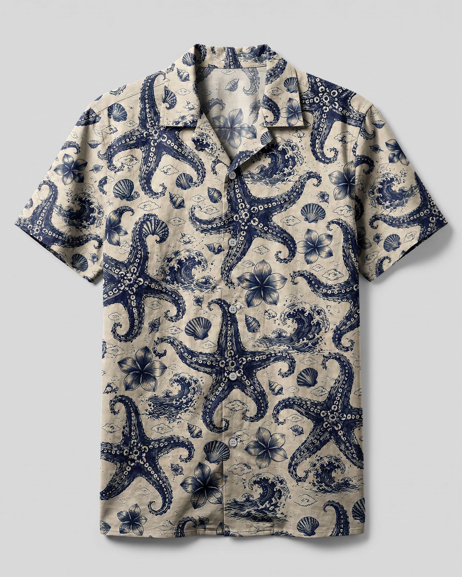 STARFISH NAUTICAL CAMP SHIRT  - TLHG1606264