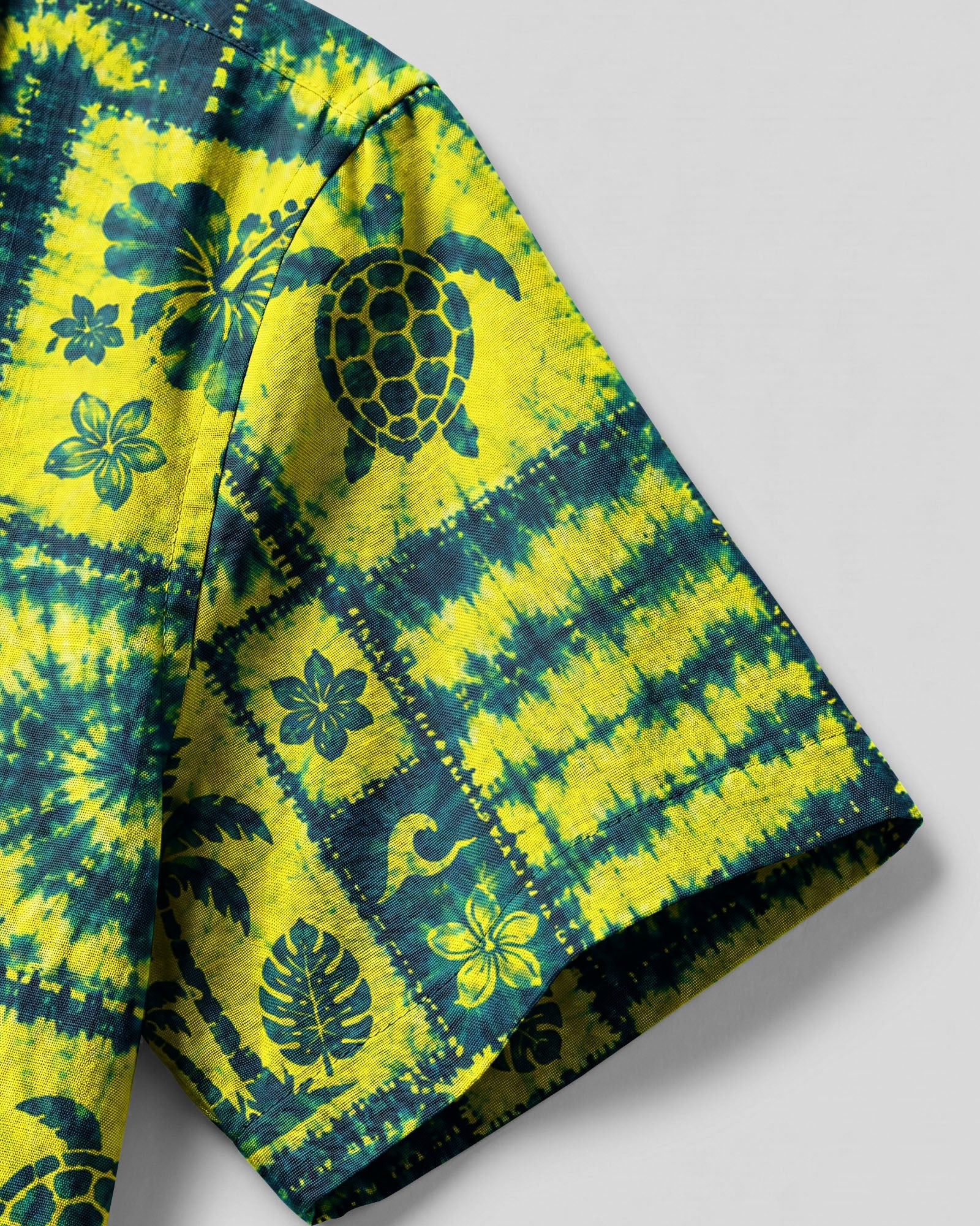 ISLAND TURTLE NEON PATCHWORK CAMP SHIRT - TLHG0307264