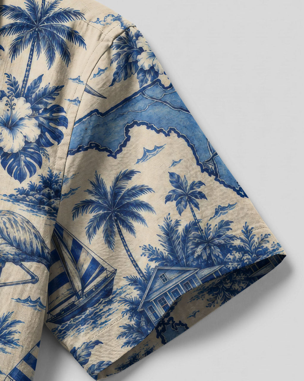 TROPICAL FLORIDA PATTERN CAMP SHIRT - TLTW2506262
