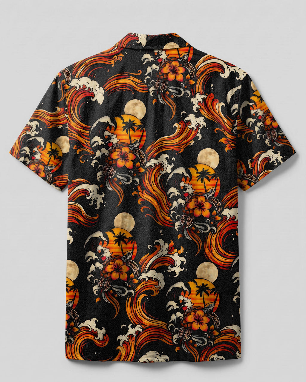 SEA TURTLE SUNSET CAMP SHIRT  - TLTW2906269