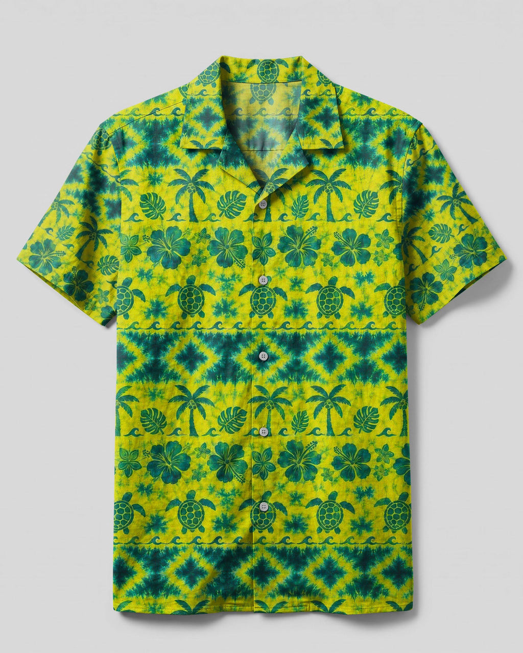 ALOHA TURTLE STRIPE CAMP SHIRT  - TLTW0307266