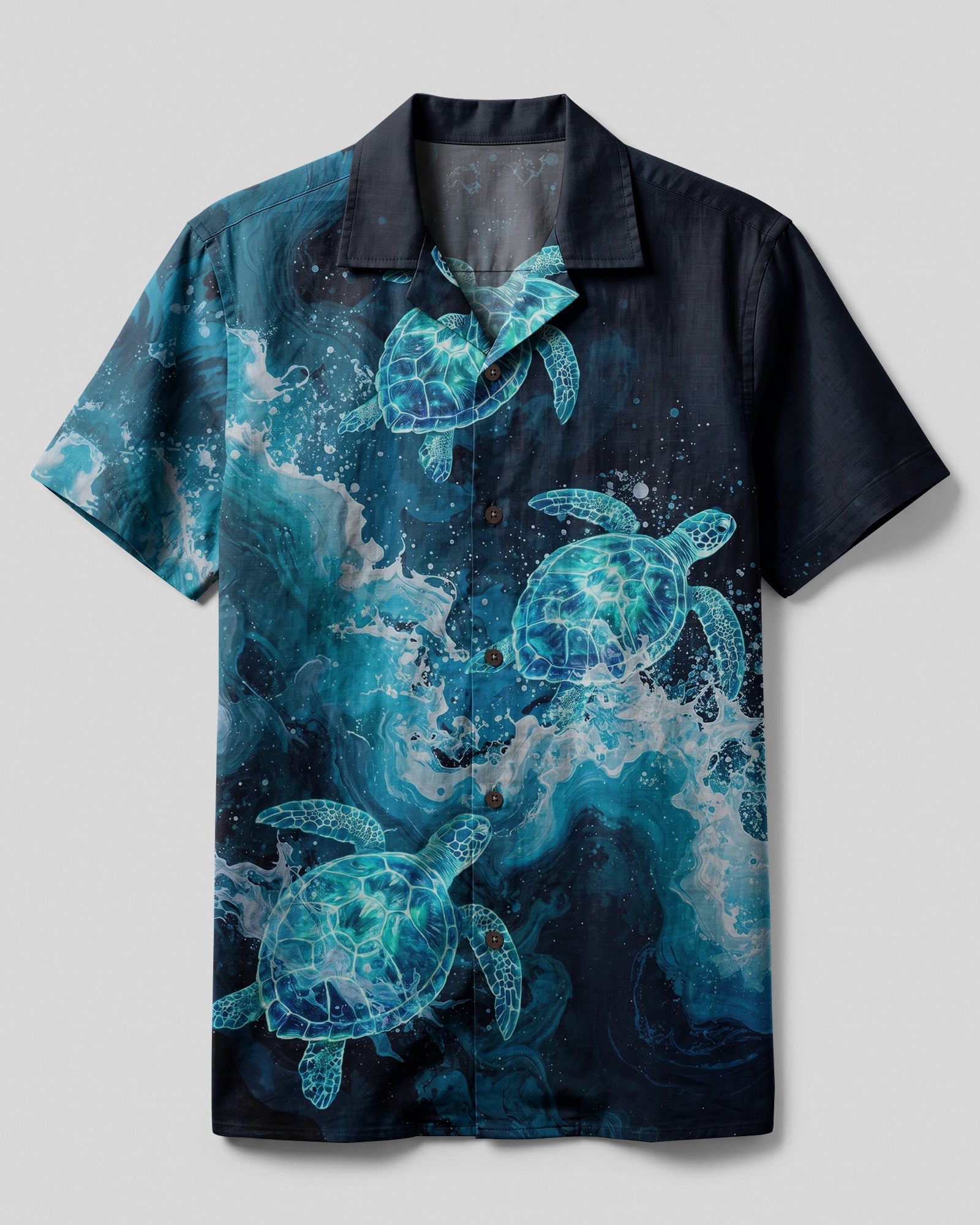 OCEAN GLOW TURTLES CAMP SHIRT - TYLN0807263