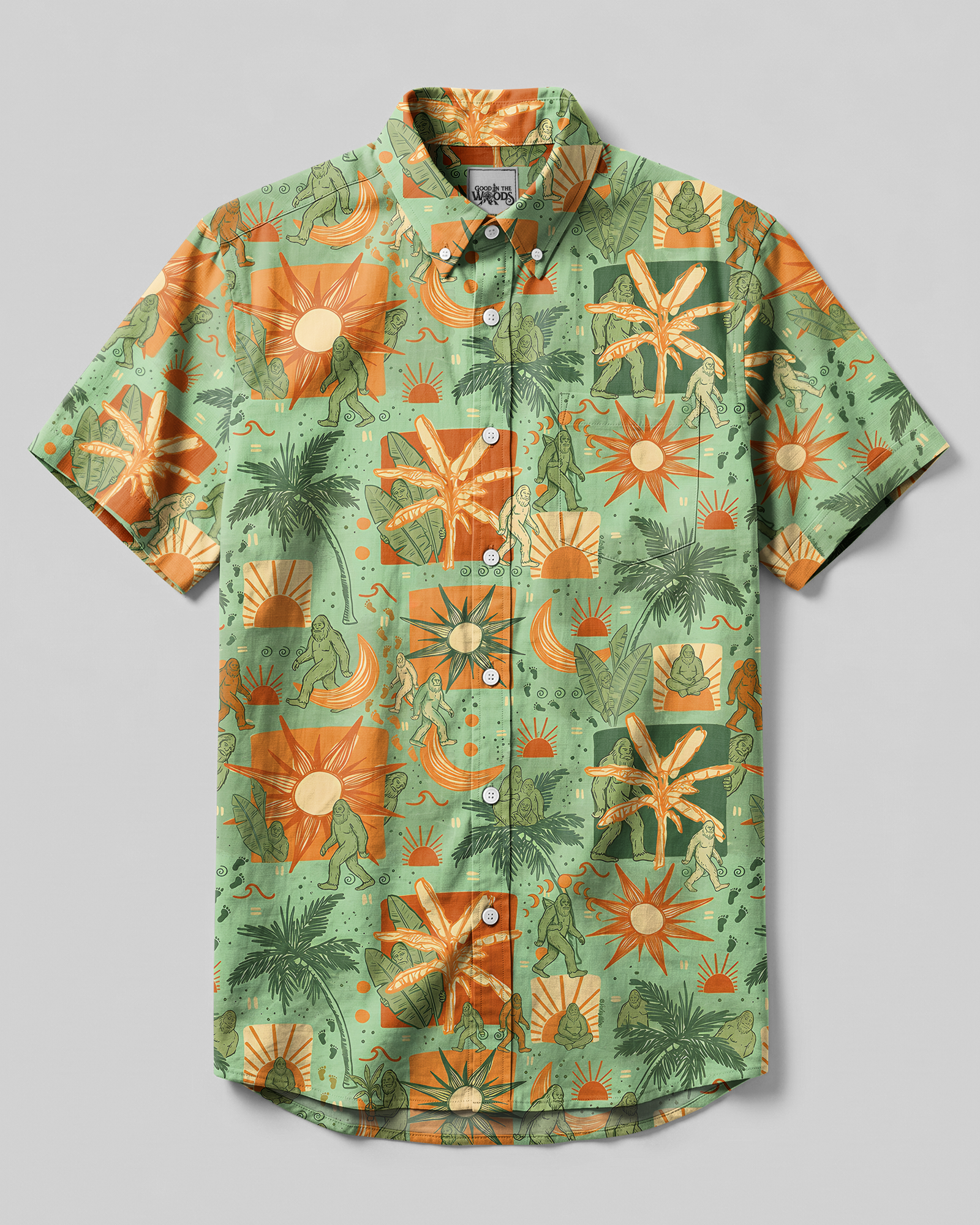 BIGFOOT SUNSET WANDER BUTTON-DOWN COLLAR SHIRT - TYPQ2906263